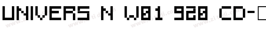 Univers N W01 920 Cd字体转换